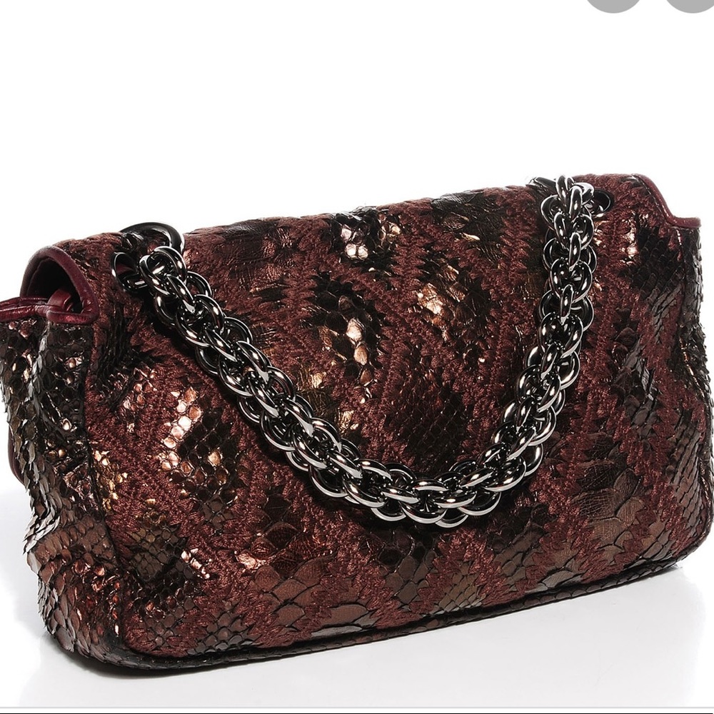 Chanel bronze metal python crochet bag - Picture 12 of 15